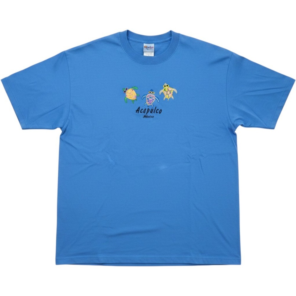 Caribbean Tropic Acapulco Mexico Sea Turtle Graphic T-Shirt Blue XL Mens Cotton